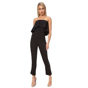 SuperDown x Revolve - NWT Reina Ruffle Strapless Jumpsuit Sz L